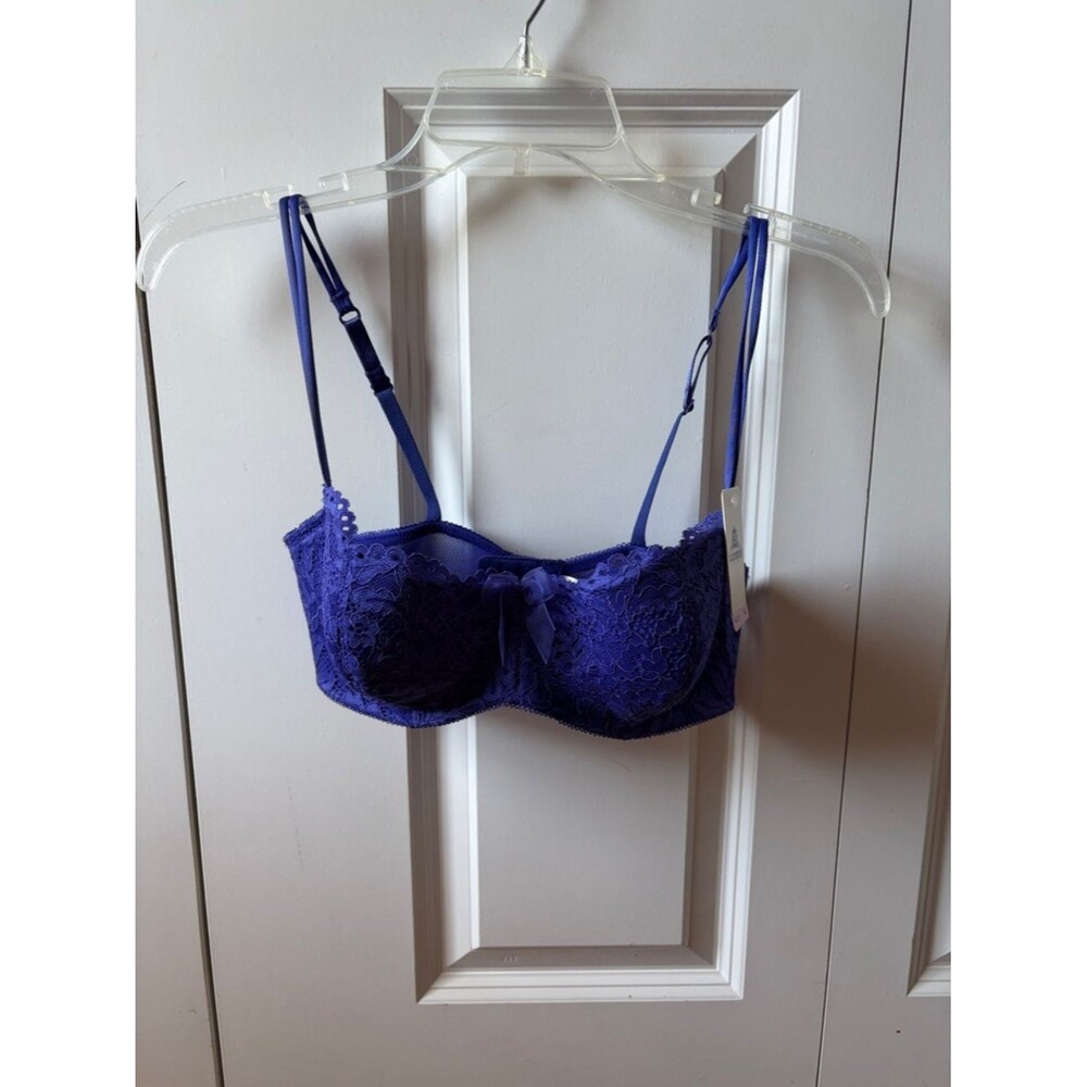 B. Tempt'd by Wacoal Deep Purple Lace Bra Women's Size 34 D New with Tags